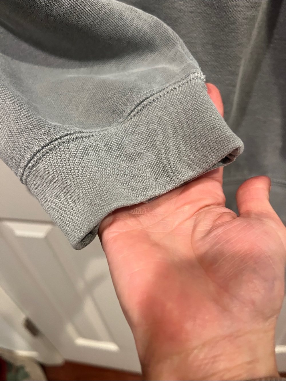 Iconic SEASIDE Men's Crewneck Sweatshirt in Gray with Navy Text - Picture 9 of 9